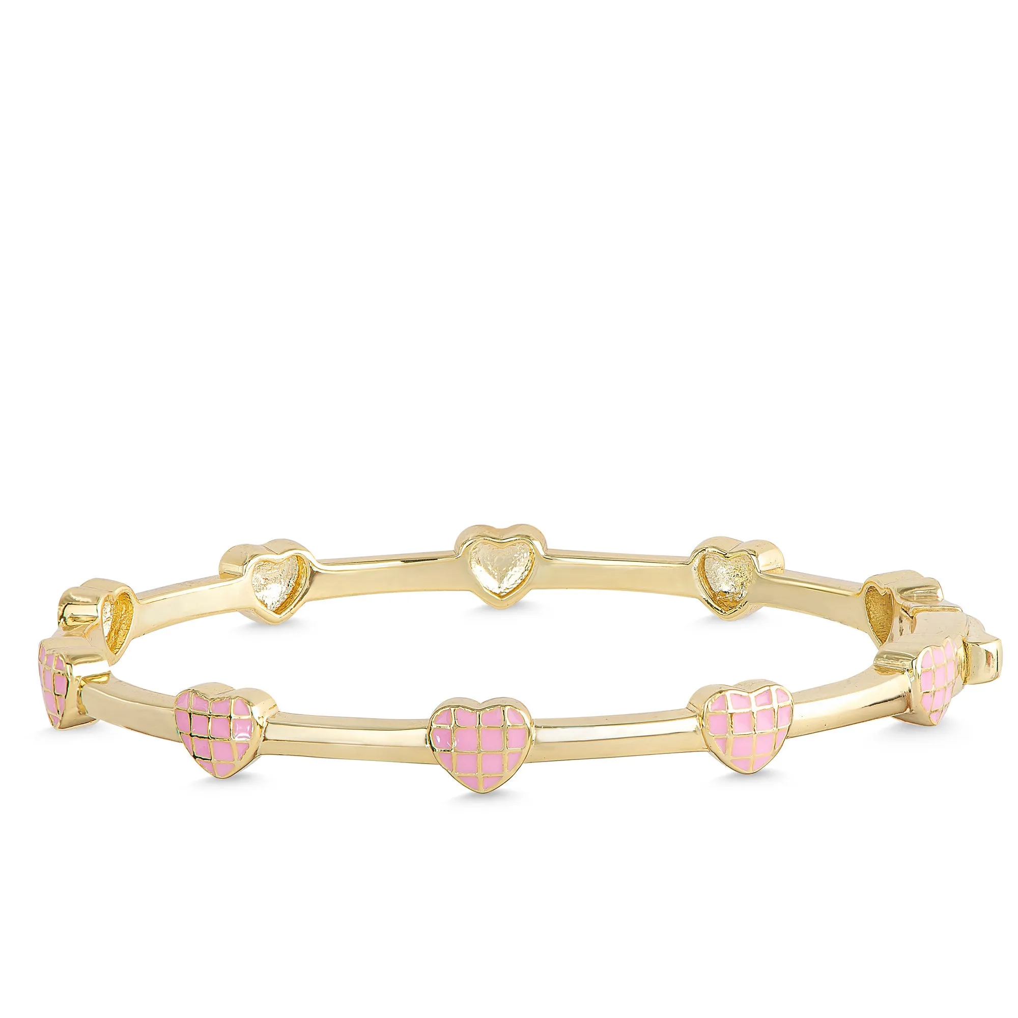 Lattice Heart Bangle Bracelet