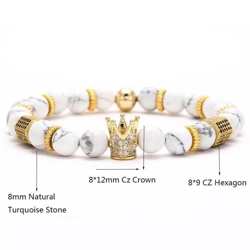 Luxury Distance Crown Bracelets for Couples (Set of 2)