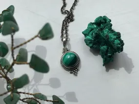 Malachite Cassia Dot Pendant