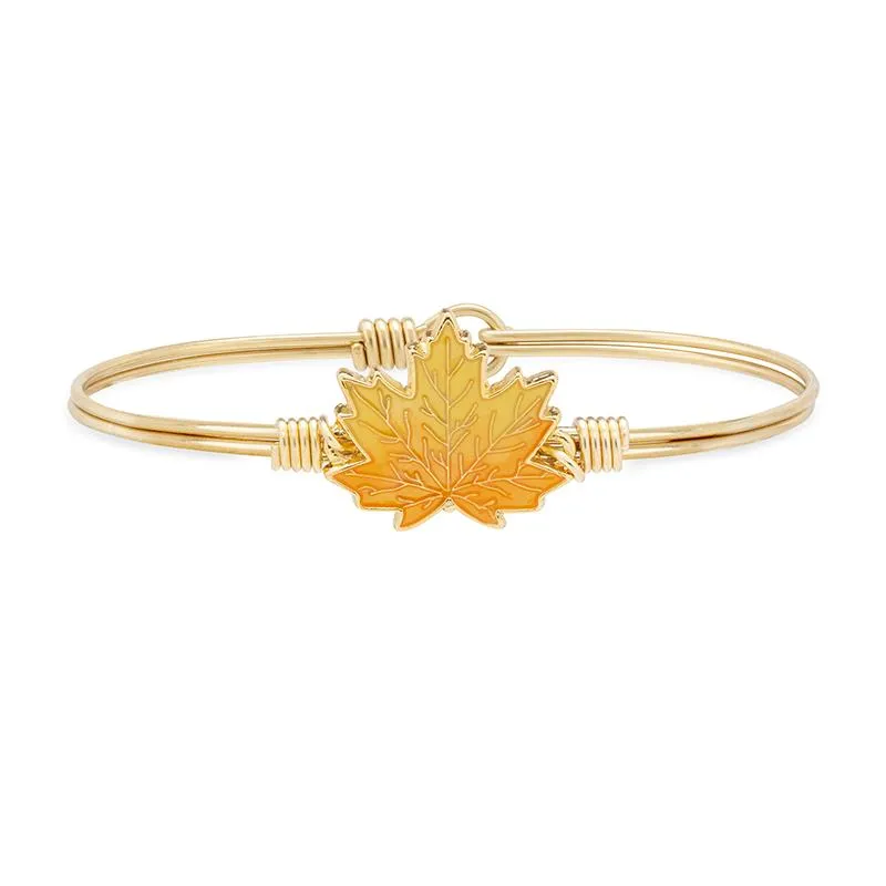 Maple Leaf Bangle Bracelet for Growth