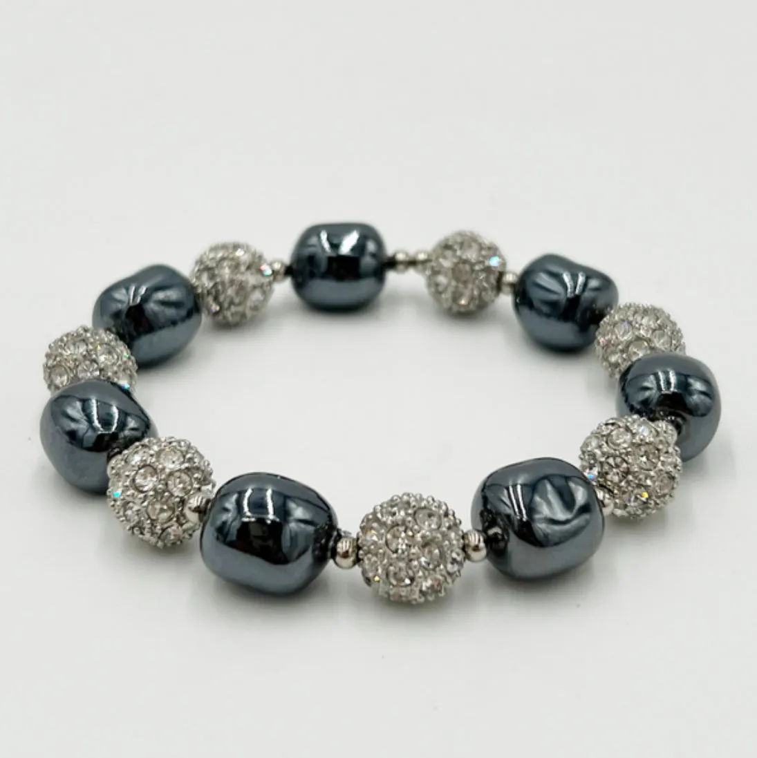 Mens Bead Bracelets Black