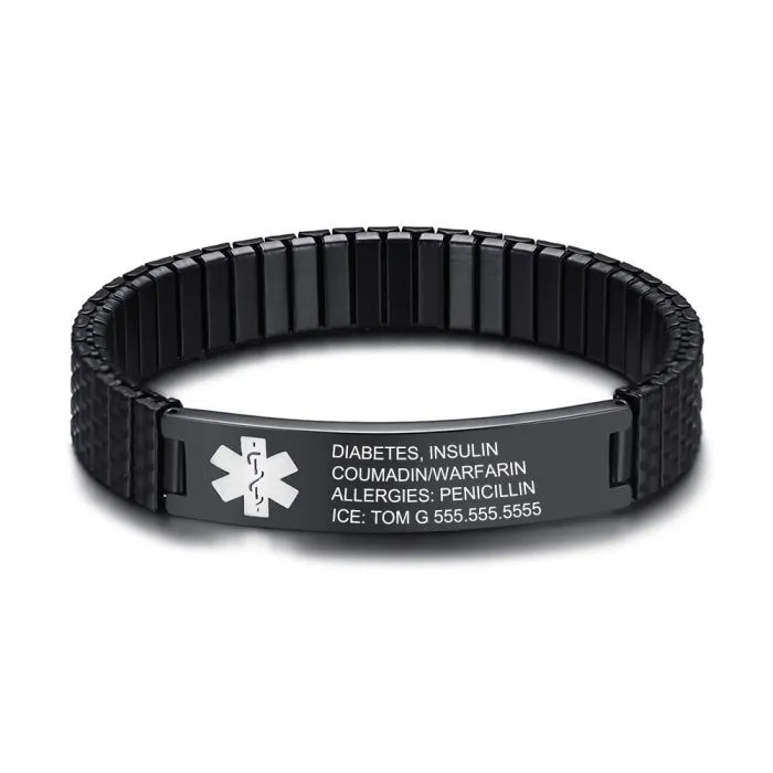 Men's Medical Alert Bracelet-Medical Id Bracelets