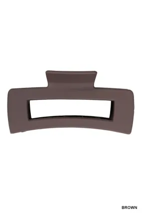 Mina Rectangular Claw Clip - Brown