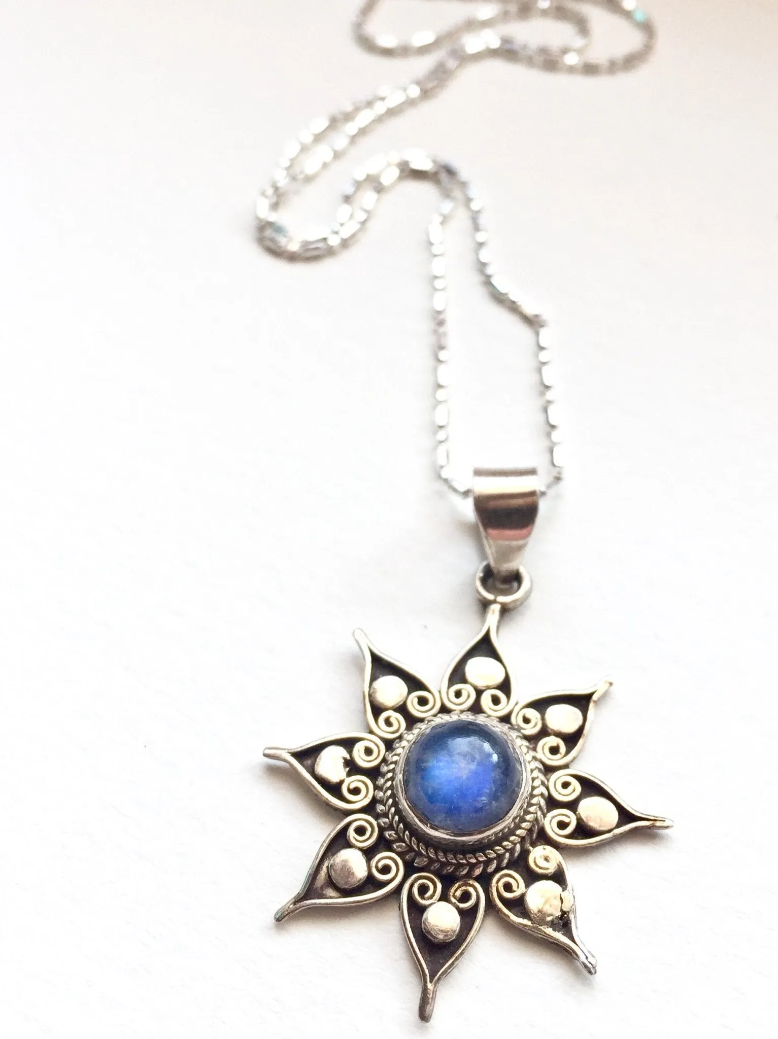 Moon Star Moonstone Pendant