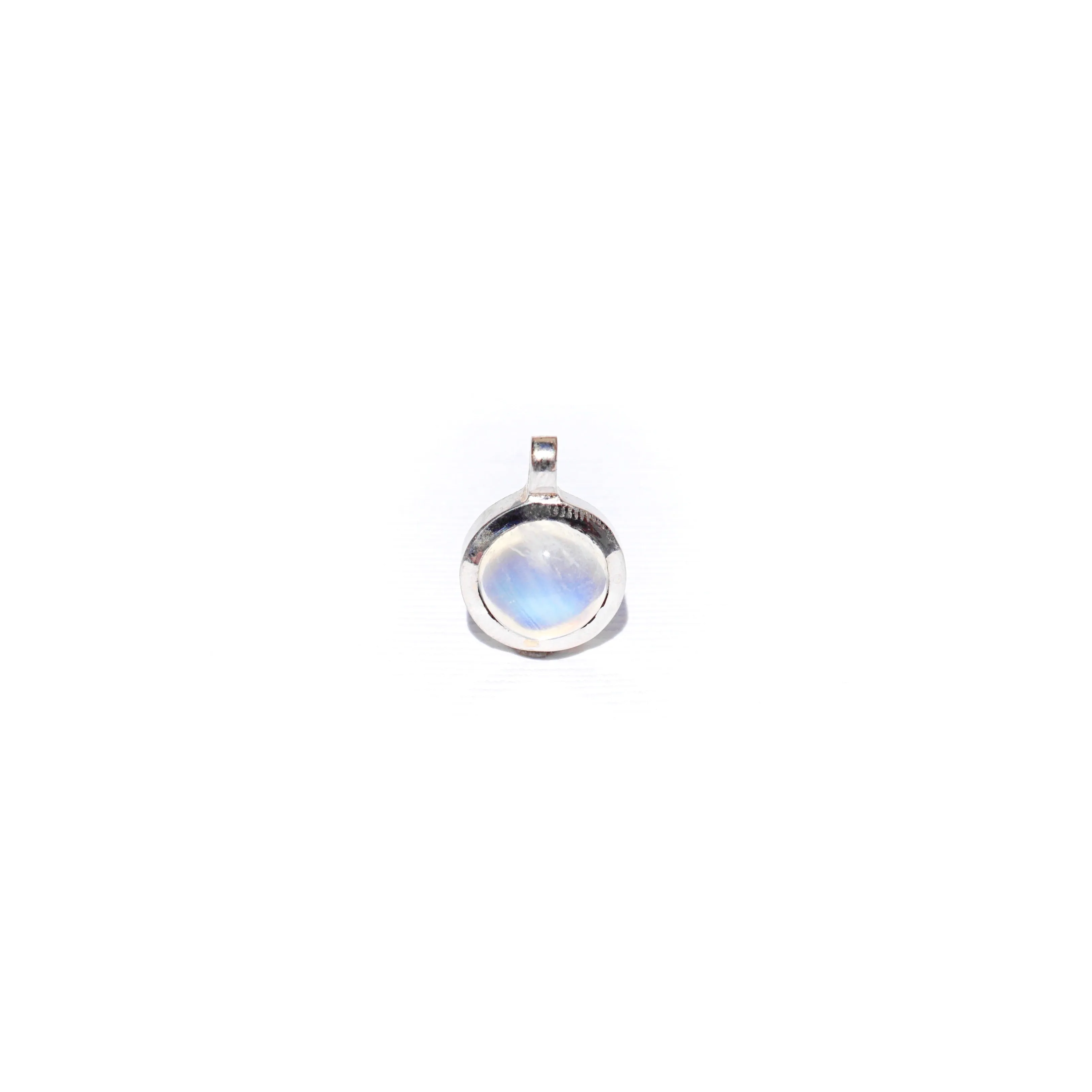 Moonstone Bezel White Gold Pendant - Bezel Moonstone Pendant - Moonstone Pendant