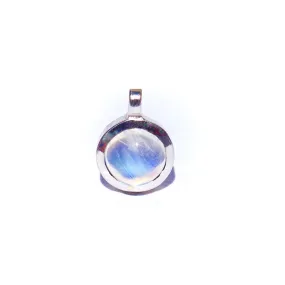 Moonstone Bezel White Gold Pendant - Bezel Moonstone Pendant - Moonstone Pendant