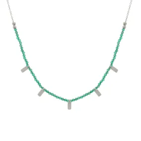 MURKANI Wandering Green Onyx Choker SILVER