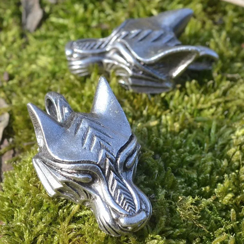 Norse Wolf Pendant - Pewter