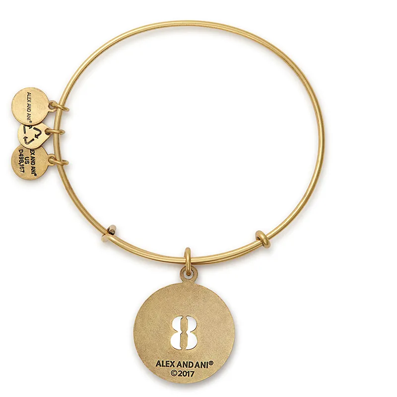 Number 8 Charm Bangle Bracelet