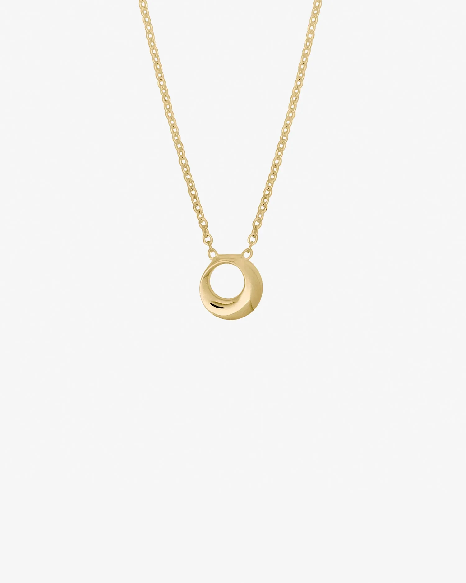 Orbit drop necklace gold