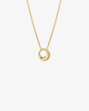 Orbit drop necklace gold