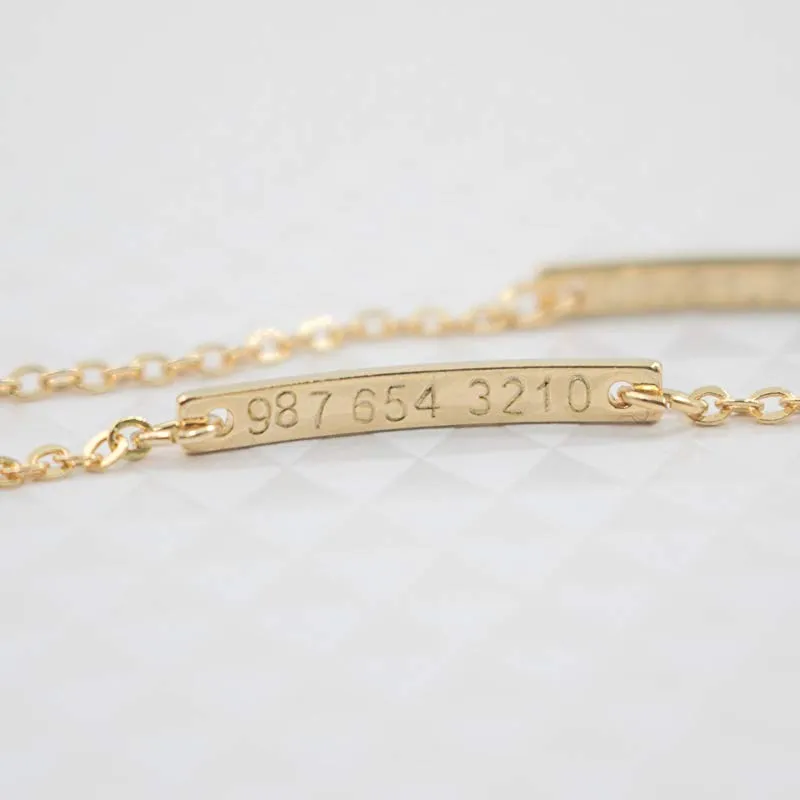 Personalized Baby Name Bar ID Bracelet-Bracelets For Babies