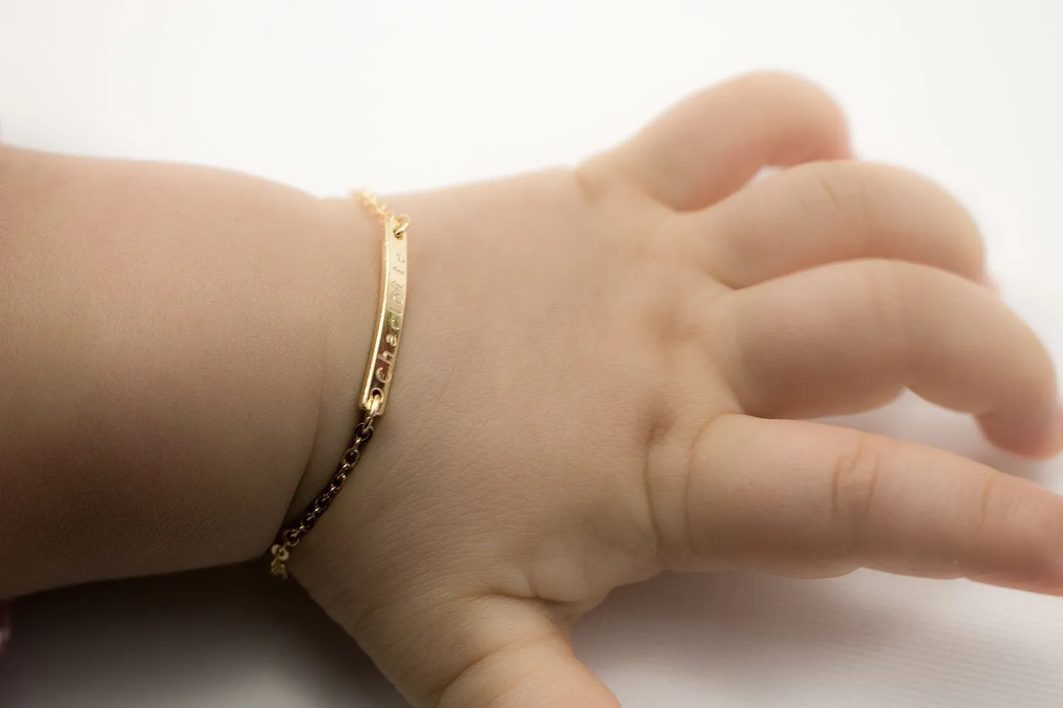 Personalized Baby Name Bar ID Bracelet-Bracelets For Babies