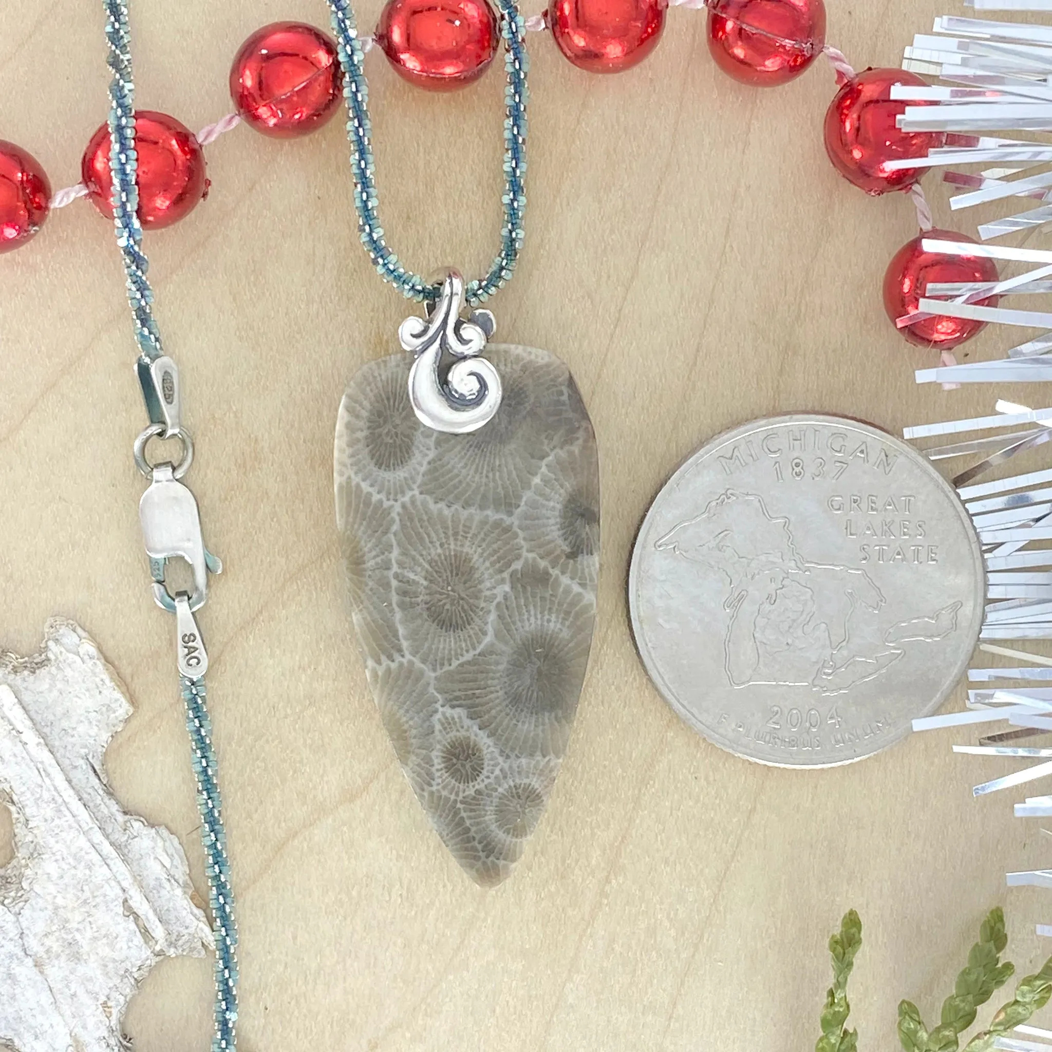 Petoskey Stone Pendant Necklace