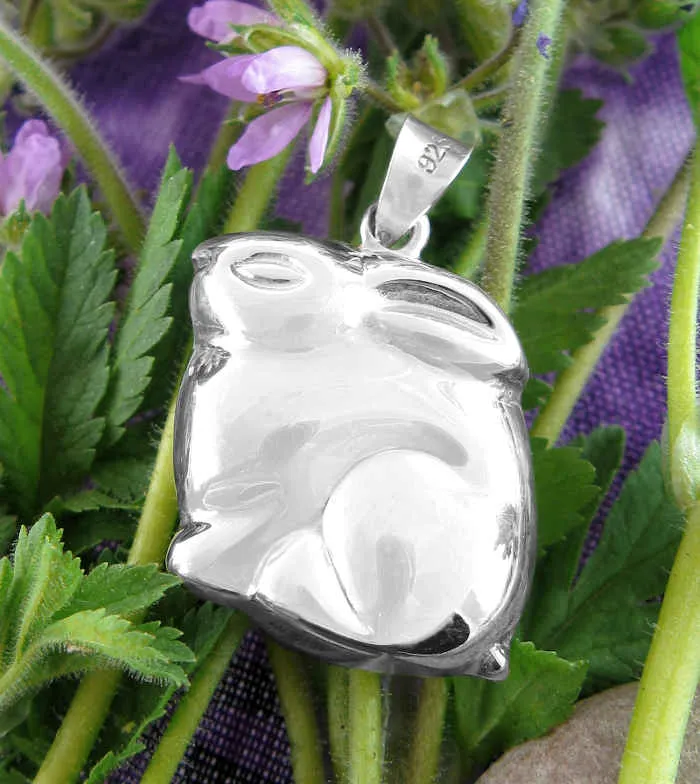 Plump Hare Rabbit Pendant