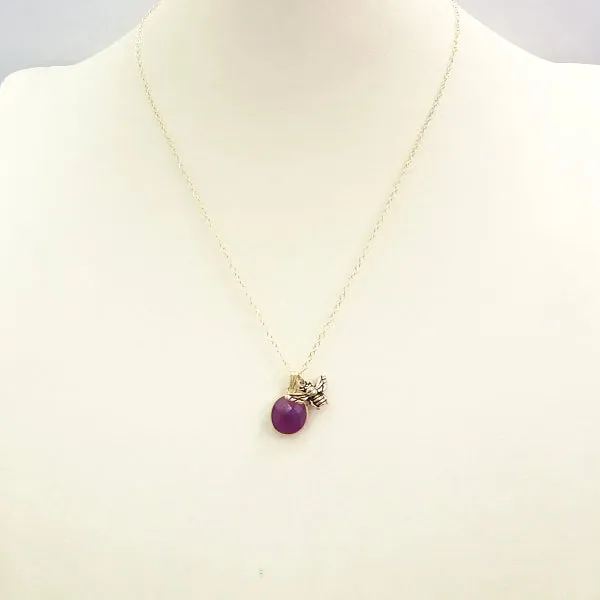 Purple Agate Single Pendant