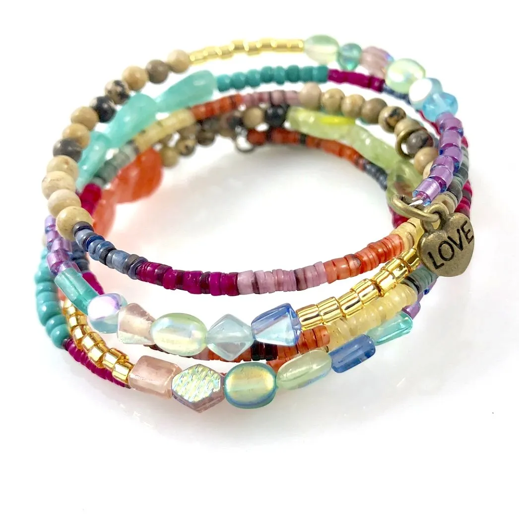 "Boho Babe Bangle" Bracelet (Garden)