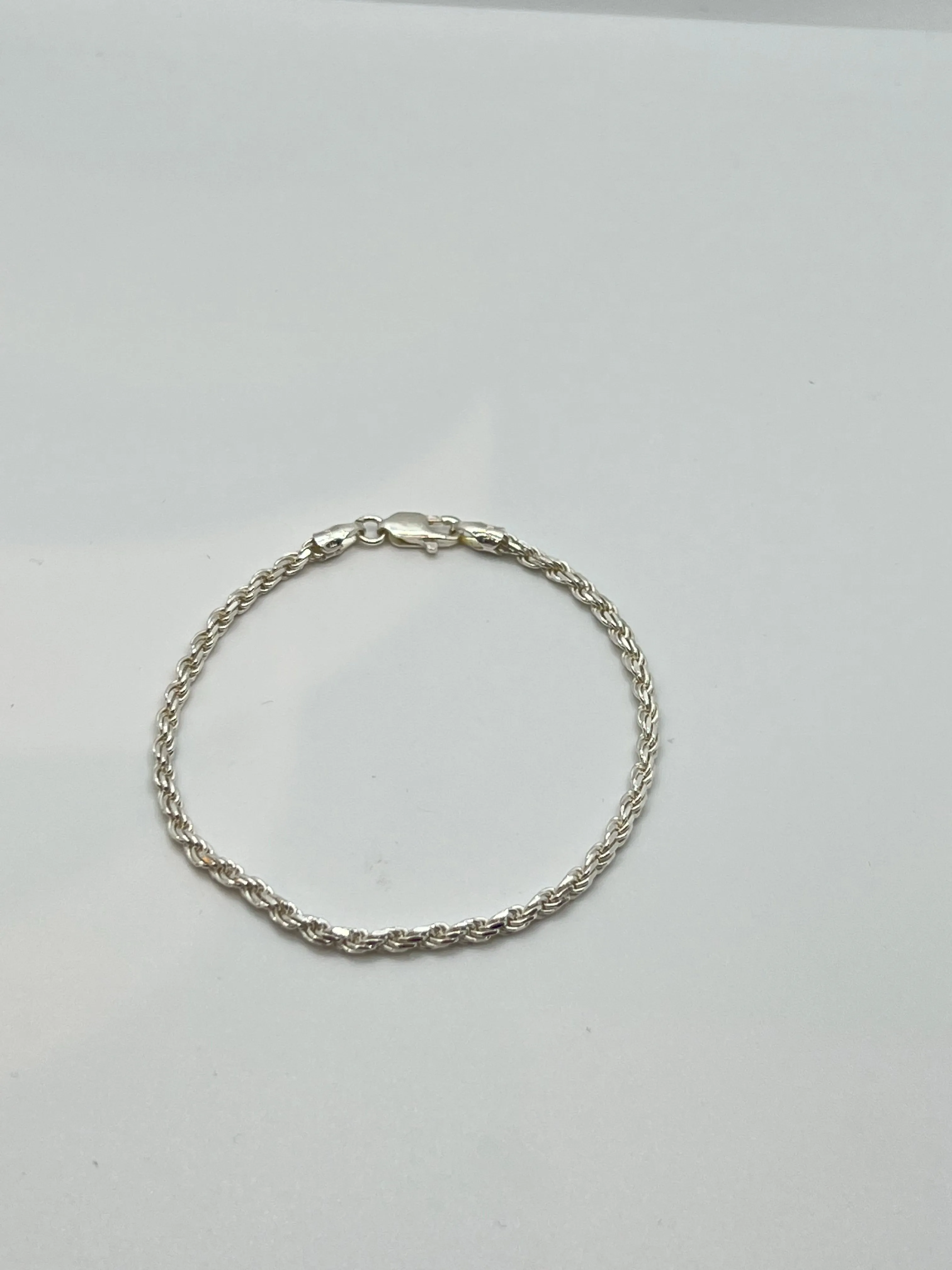 Real silver rope bracelets