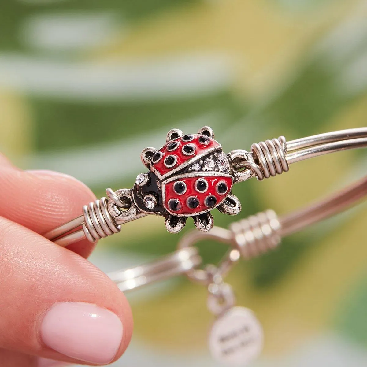 Red Ladybug Bangle Bracelet