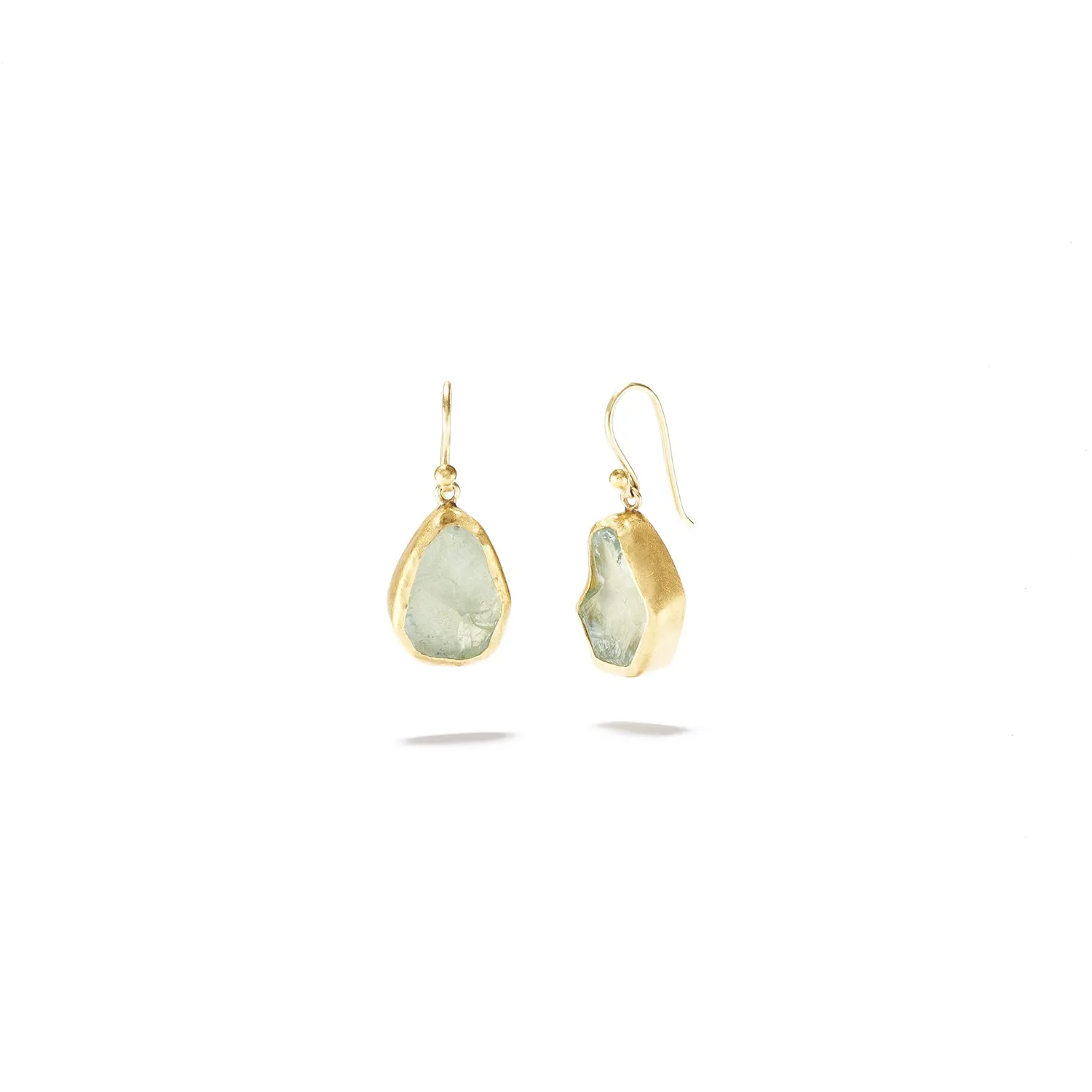 Rough Aquamarine Drop Earrings