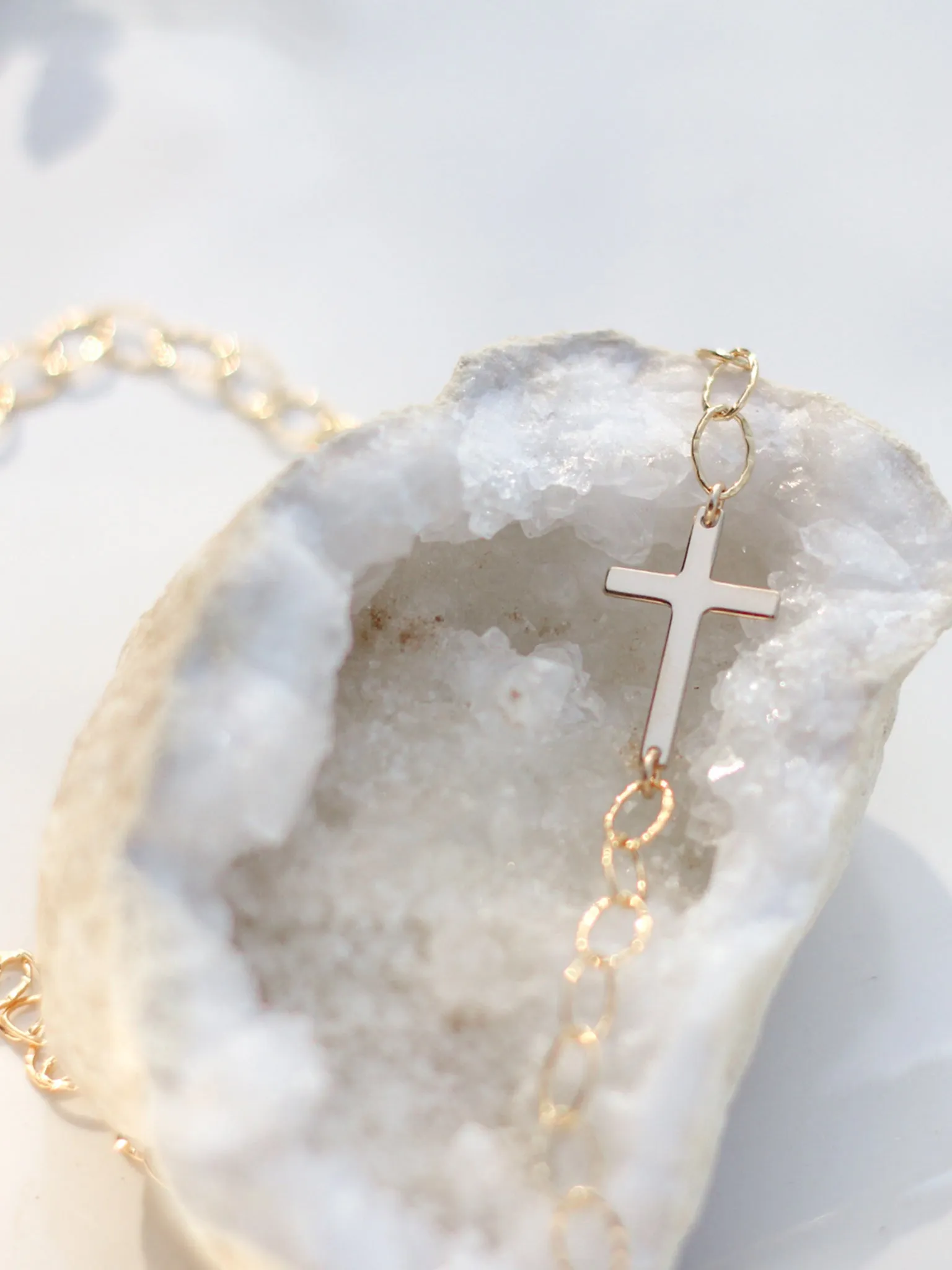 Sideways Cross Necklace