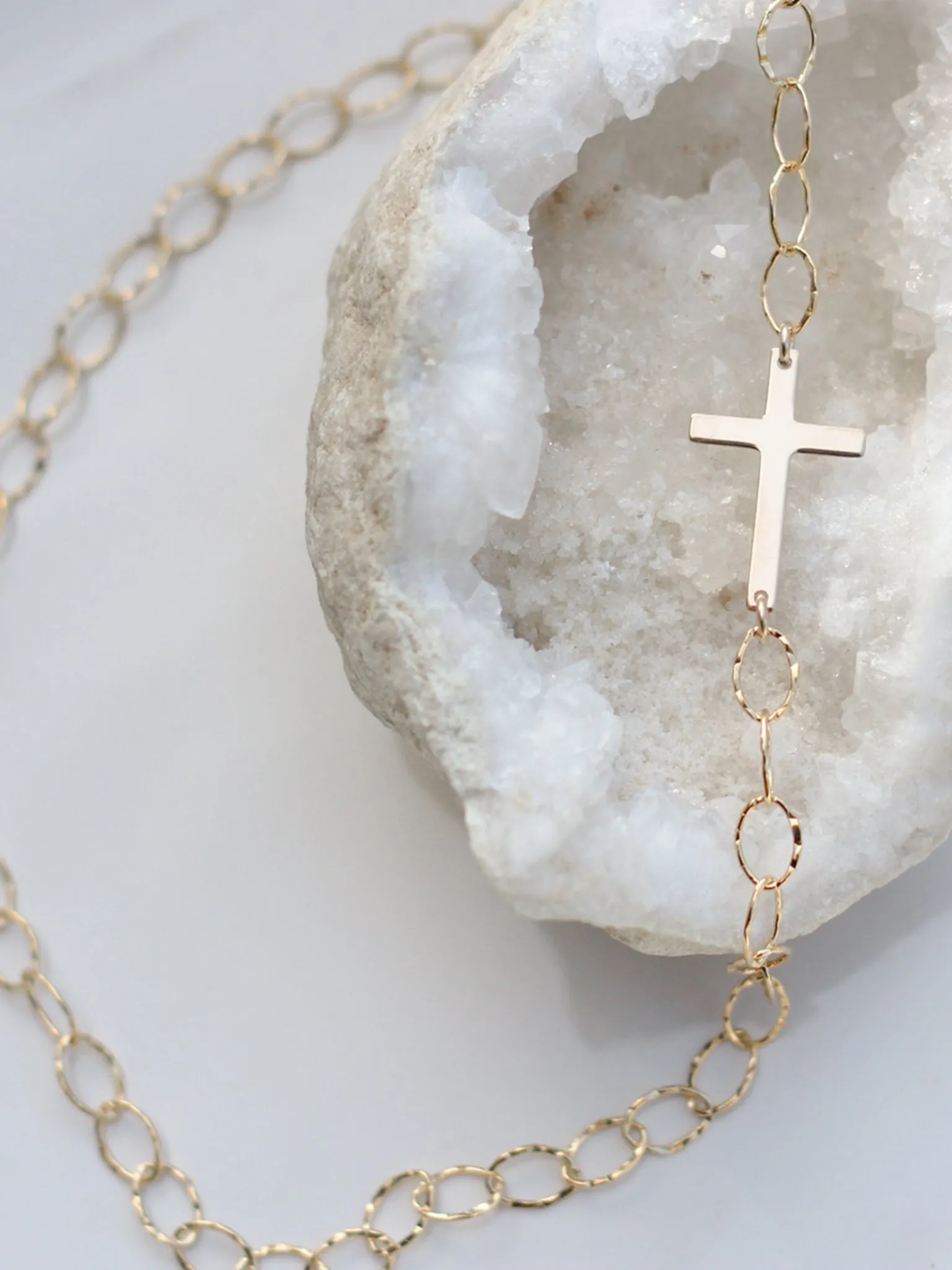 Sideways Cross Necklace