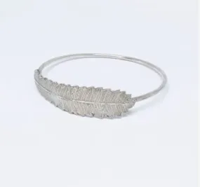 Silver serated leaf wallum banksia bangle