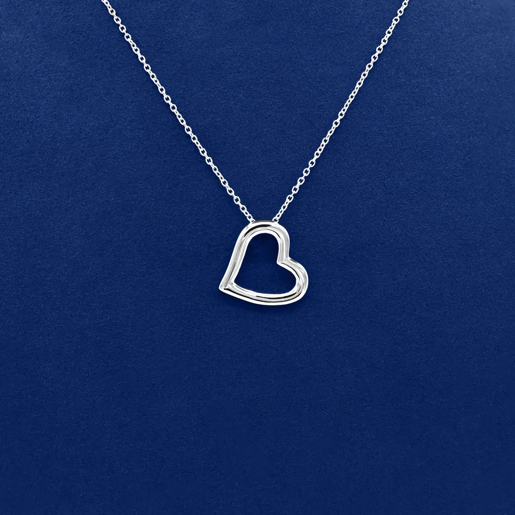 Delicate Small 24K Gold Heart Pendant Necklace for Women