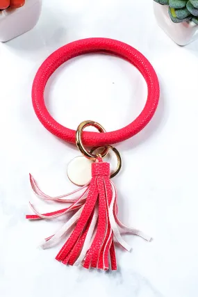 Solid Hot Pink Keychain Bangle