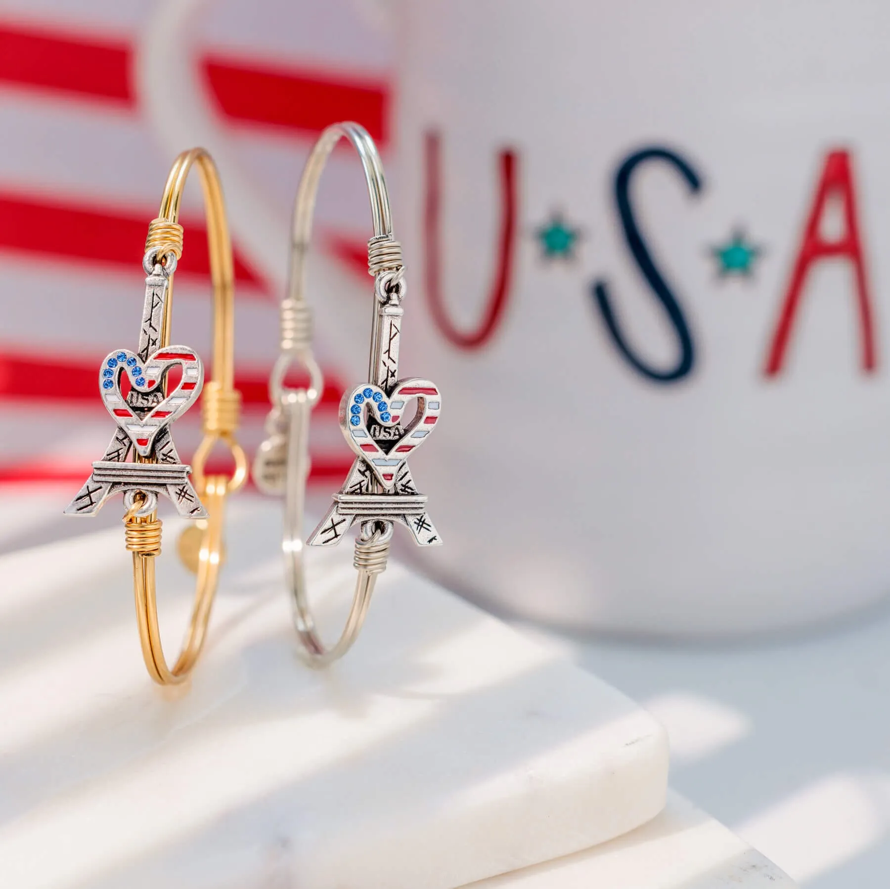 Star Spangled Paris Bangle Bracelet