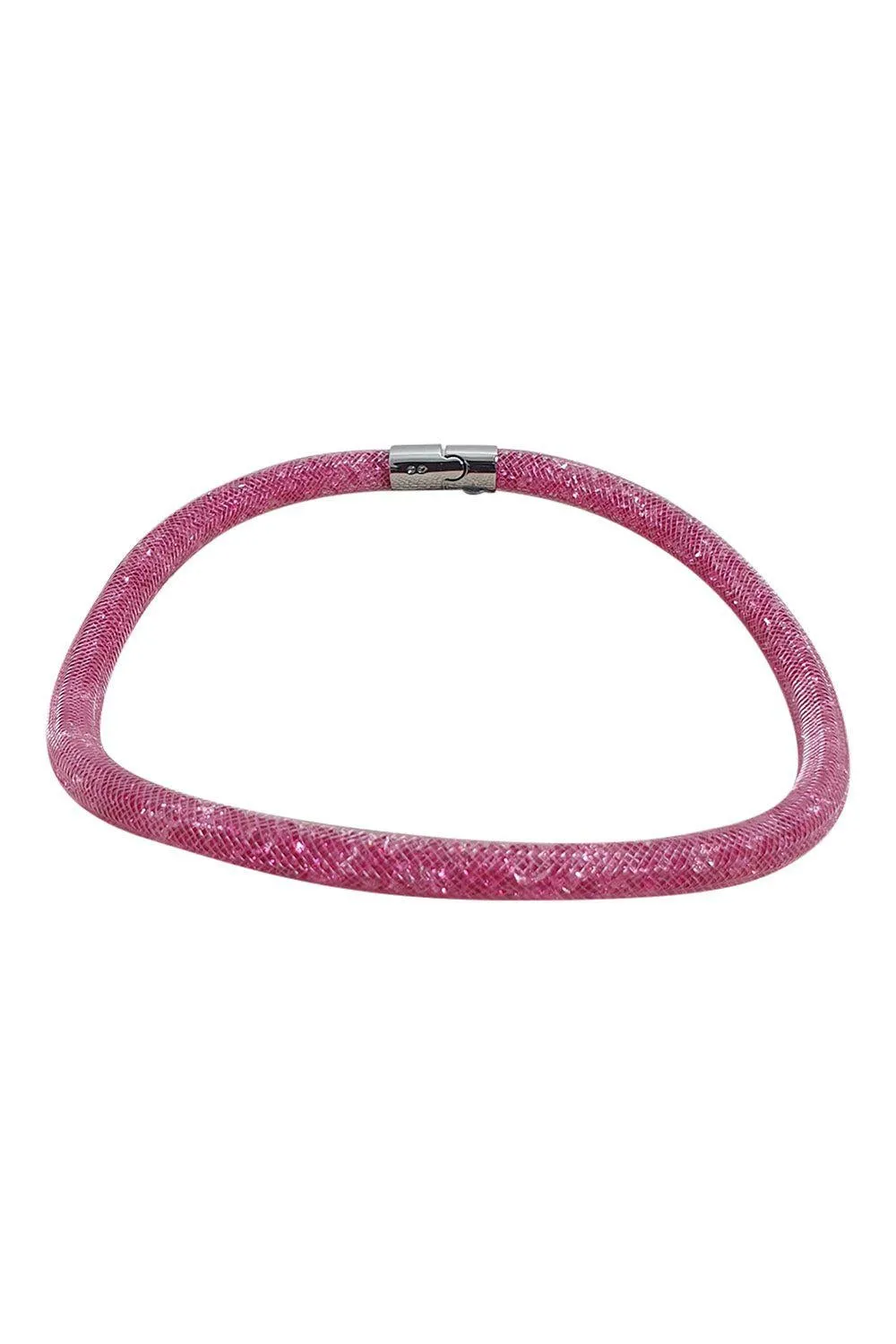 SWAROVSKI Stardust Choker or Wrap Around Bracelet Baby Pink Crystal Filled (M)