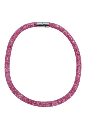 SWAROVSKI Stardust Choker or Wrap Around Bracelet Baby Pink Crystal Filled (M)