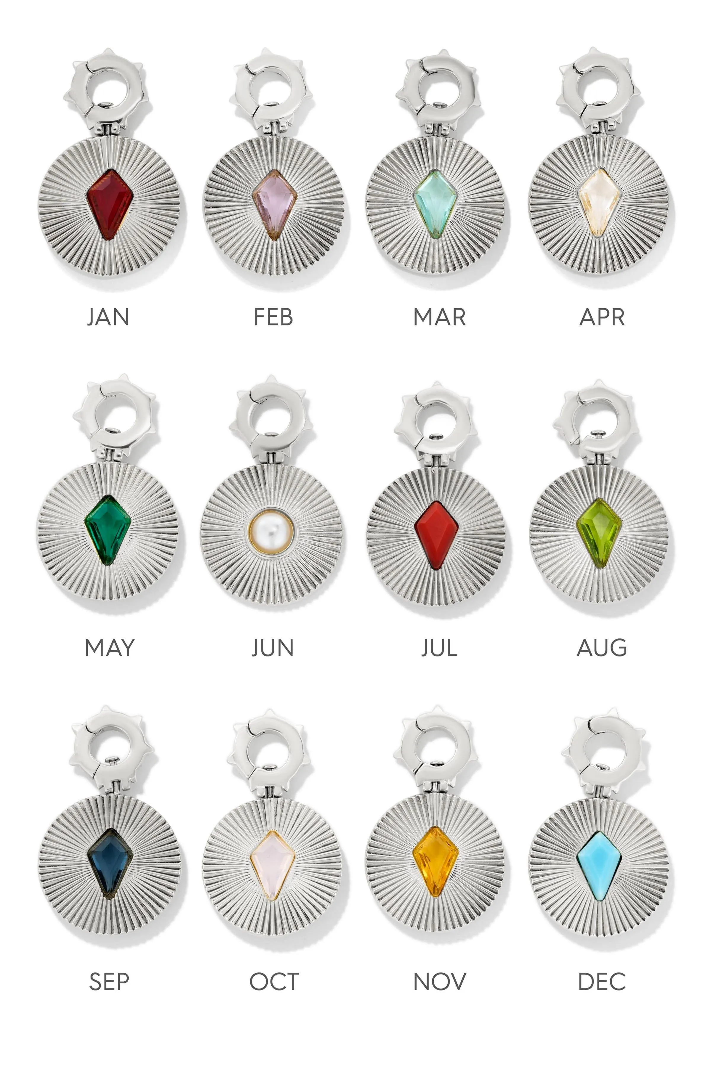 Tatum Power Stone Clip On Medallion Charms