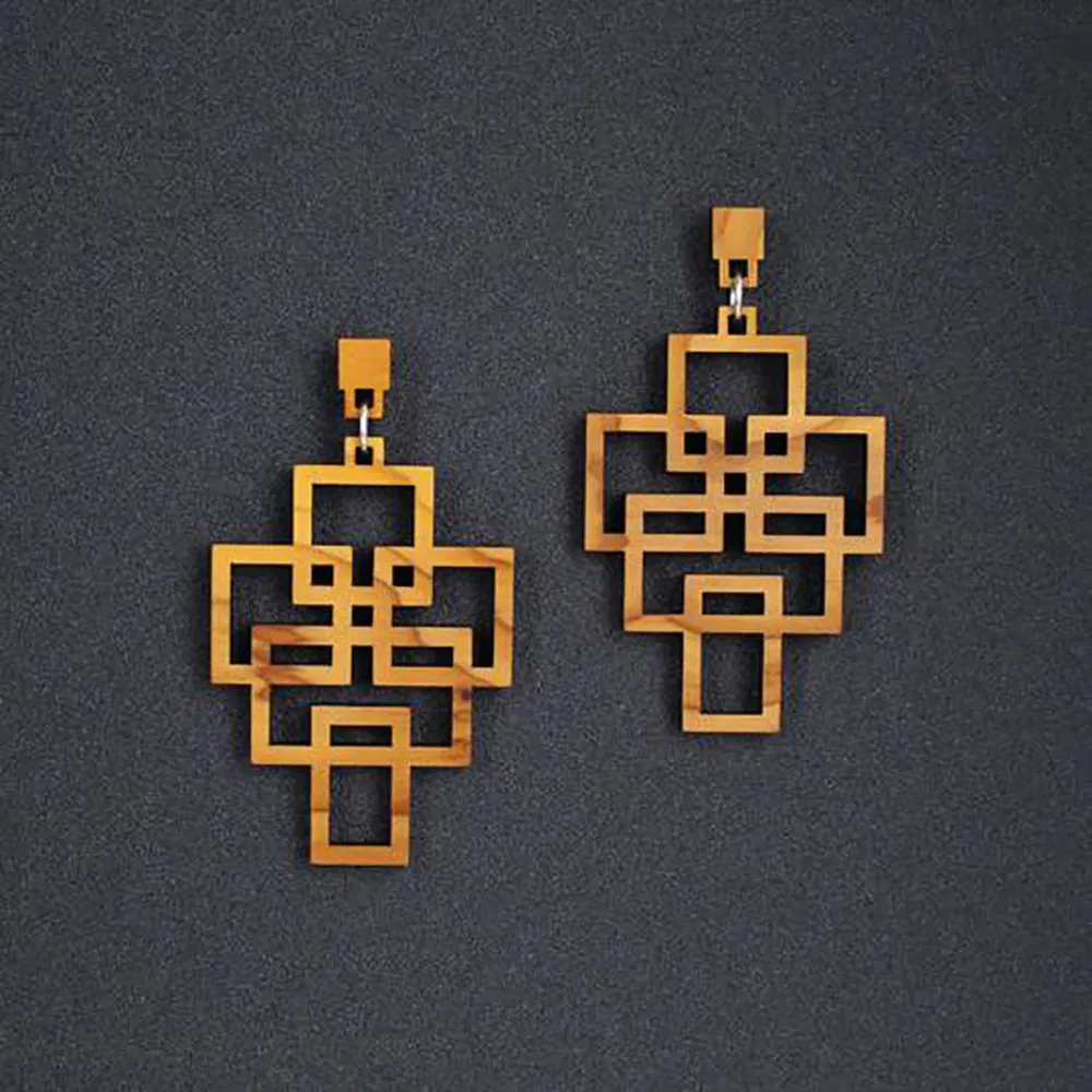 Tetris Pendant Earring