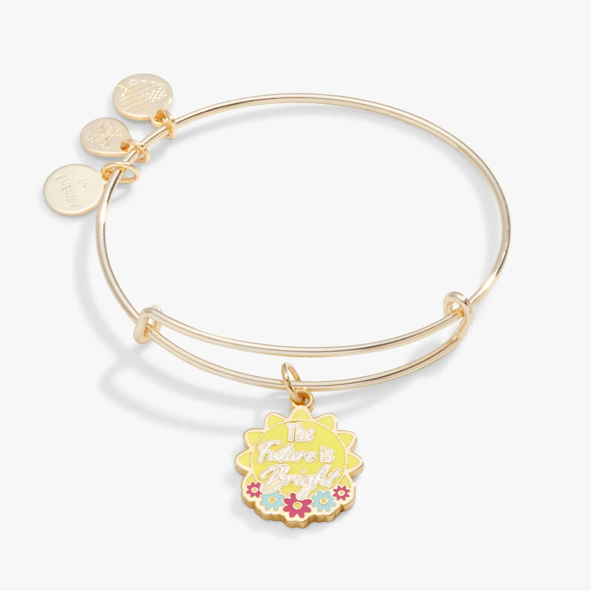 'The Future Is Bright' Charm Bangle Bracelet