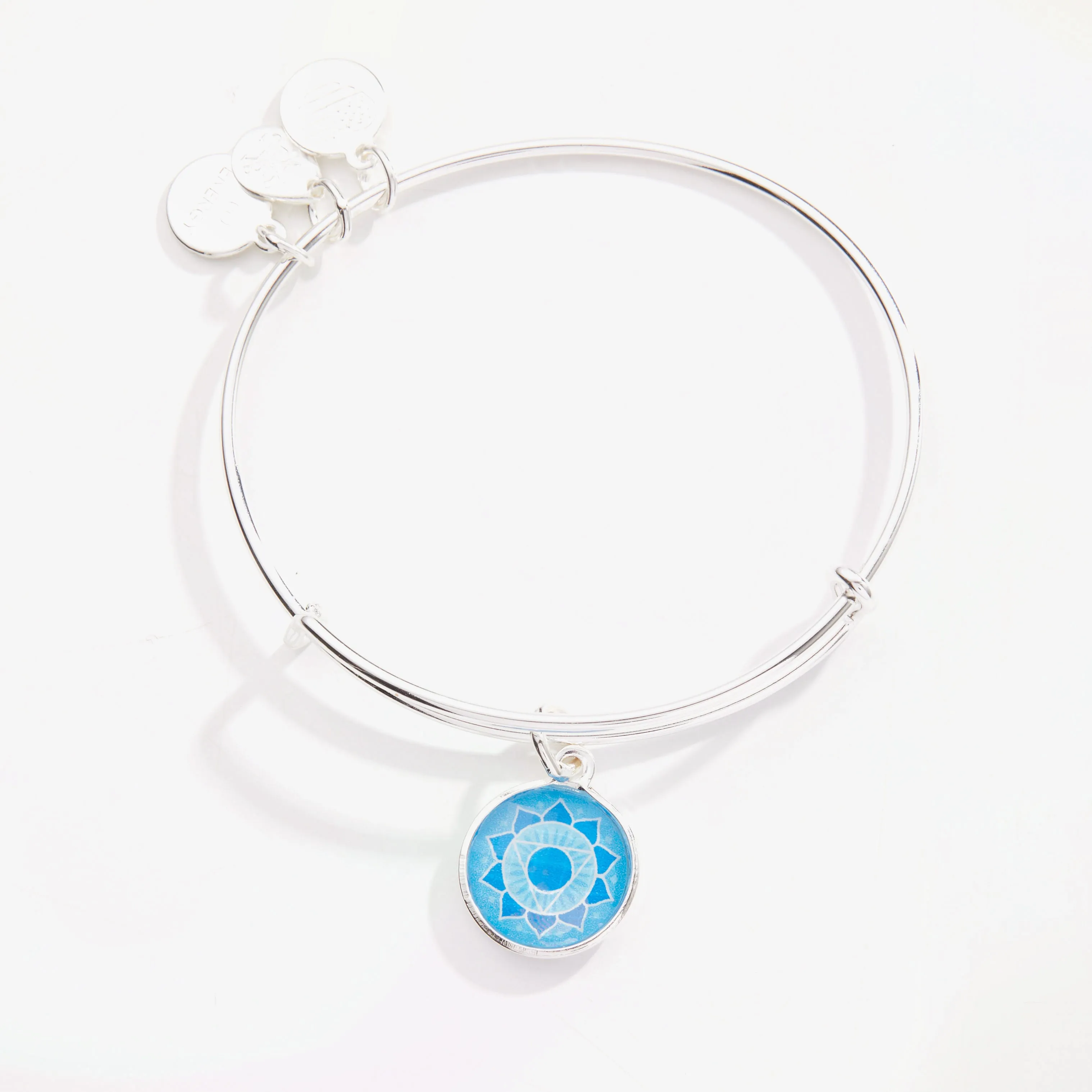 Throat Chakra Charm Bangle Bracelet