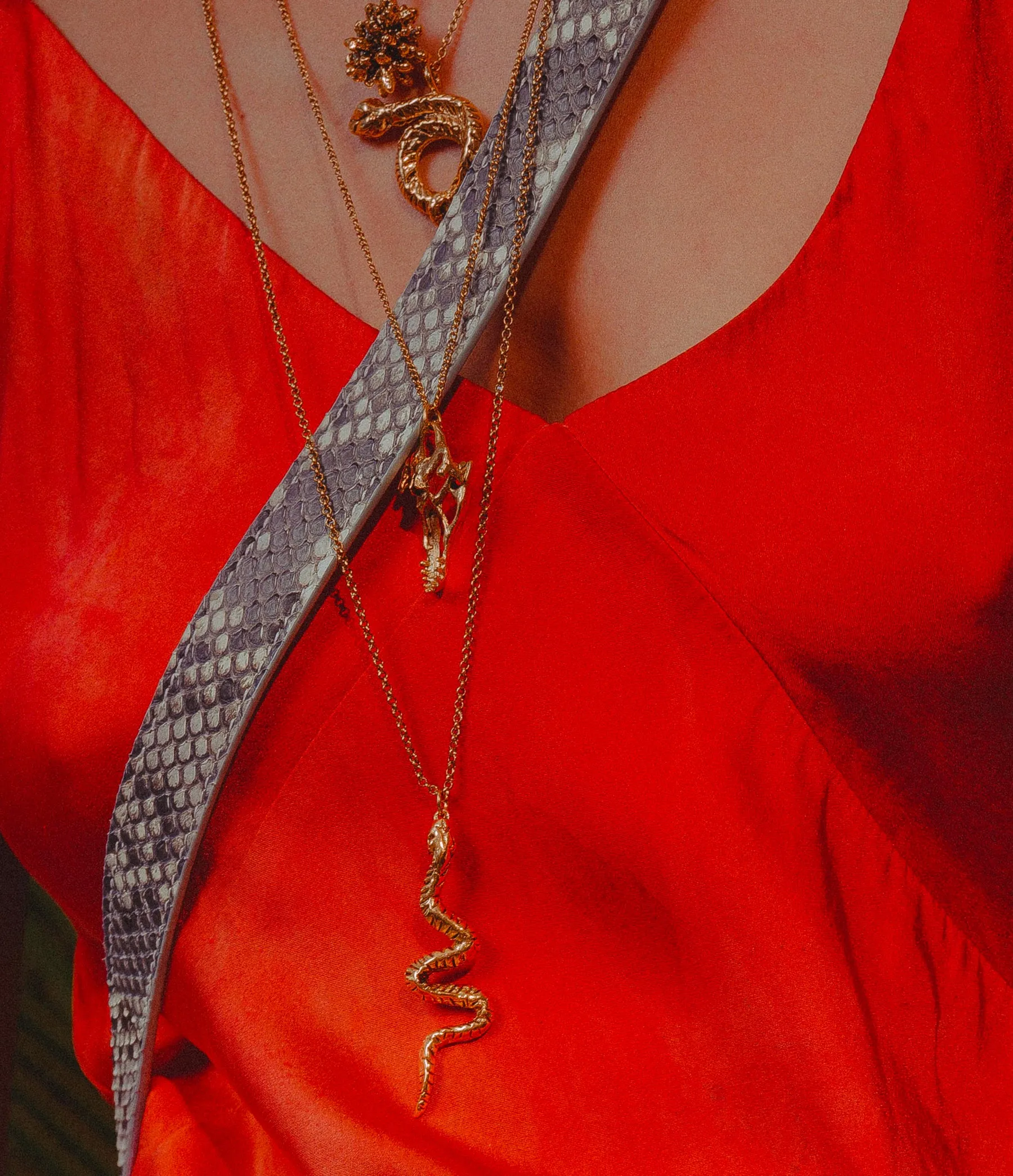 Vertical Snake Necklace