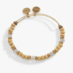 Wood   Crystal Beaded Bangle